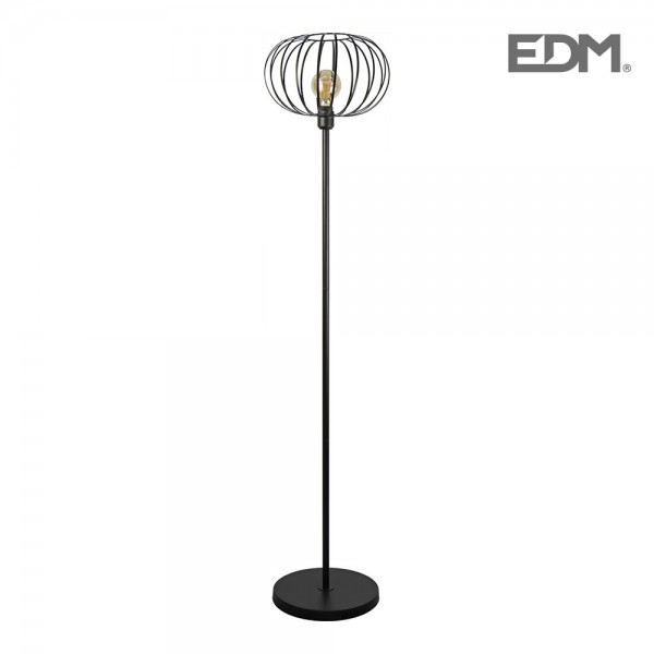 Lámpara de pie (salon) vintage e27 60 w color negro ø35 x 150 cm
